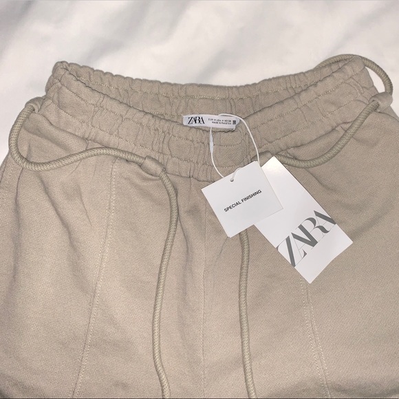 Zara grey belted terry jogger sweatpants - Picture 2 of 4